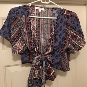 NEVER WORN paisley crop top.